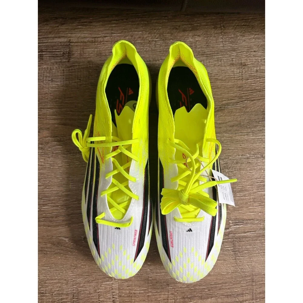 Adidas F50 Elite FG Soccer Cleats Team Solar Yellow 2 Black Sz 5M/6W JR6457